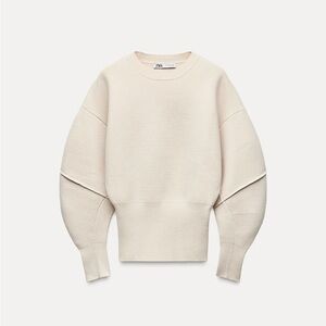 Zara Off-White Knit Pullover